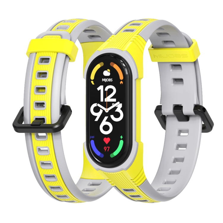 MIJOBS Unibody Two-color Silicone Watch Band, For Xiaomi Mi Band 7 / 7 NFC