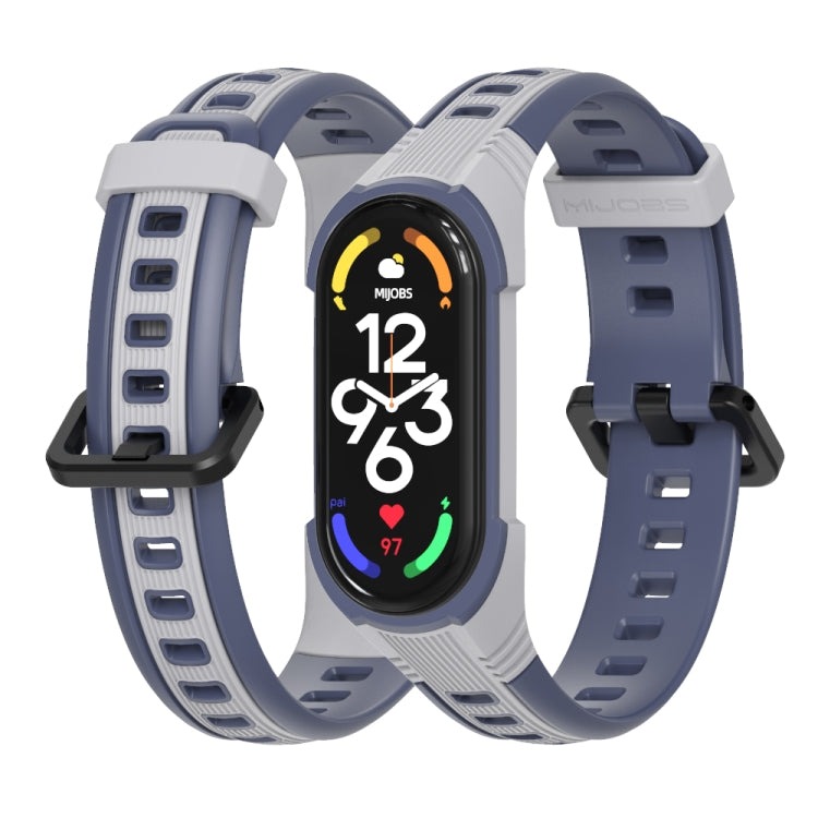 MIJOBS Unibody Two-color Silicone Watch Band, For Xiaomi Mi Band 7 / 7 NFC
