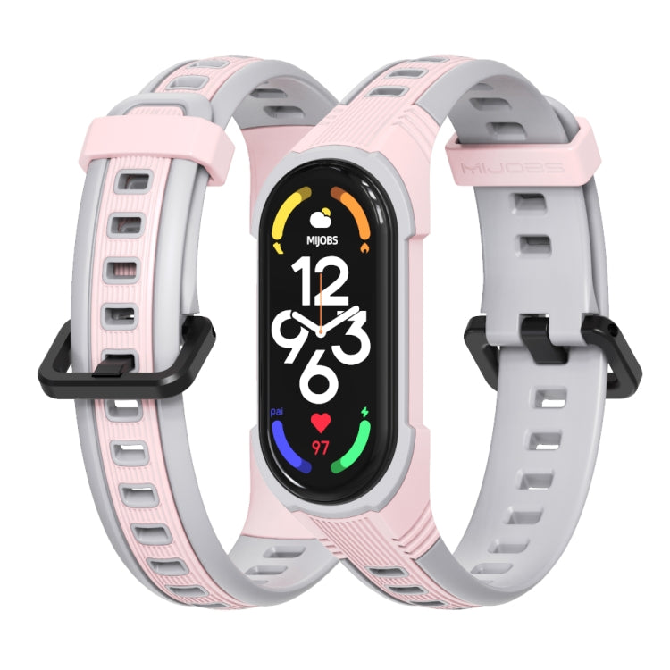 MIJOBS Unibody Two-color Silicone Watch Band, For Xiaomi Mi Band 7 / 7 NFC