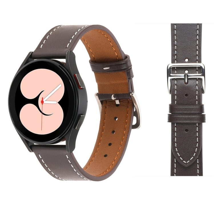 Plain Weave Leather Watch Band, For Samsung Galaxy Watch5 Pro 45mm/5 44mm/5 40mm