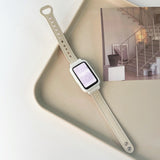 Double Rivets Leather Watch Band, For Xiaomi Mi Band 7 Pro