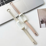 Double Rivets Leather Watch Band, For Xiaomi Mi Band 7 Pro