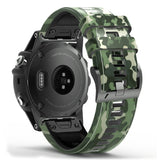 Camouflage Silicone Watch Band, For Garmin Fenix 7, For Garmin Fenix 7X
