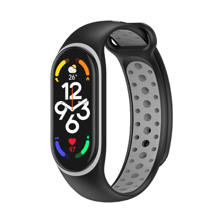 Two-color Silicone Watch Band, For Xiaomi Mi Band 7