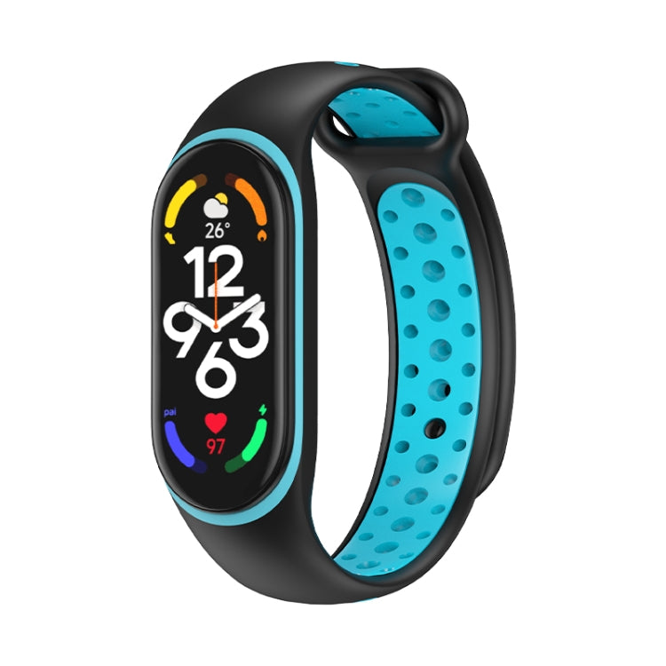Two-color Silicone Watch Band, For Xiaomi Mi Band 7