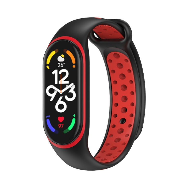 Two-color Silicone Watch Band, For Xiaomi Mi Band 7