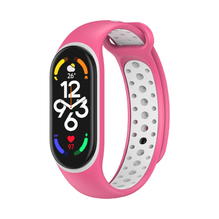 Two-color Silicone Watch Band, For Xiaomi Mi Band 7