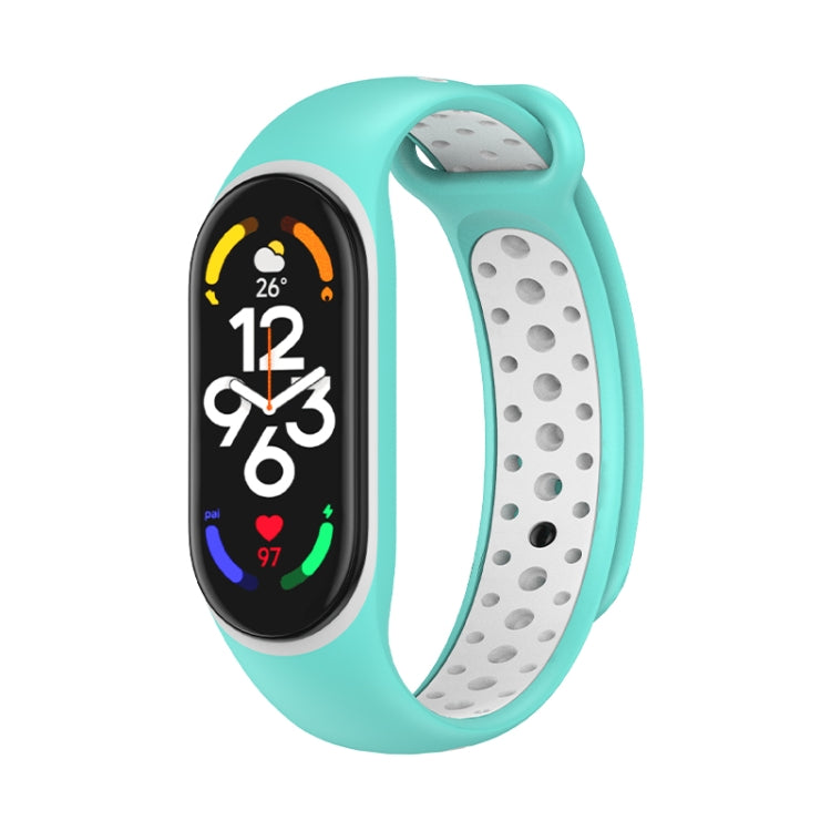Two-color Silicone Watch Band, For Xiaomi Mi Band 7