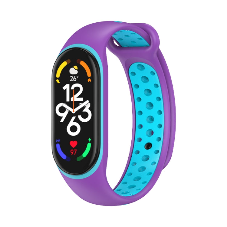 Two-color Silicone Watch Band, For Xiaomi Mi Band 7