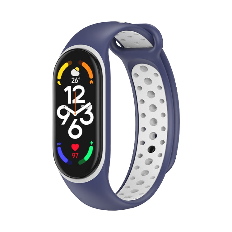 Two-color Silicone Watch Band, For Xiaomi Mi Band 7