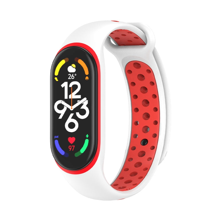 Two-color Silicone Watch Band, For Xiaomi Mi Band 7