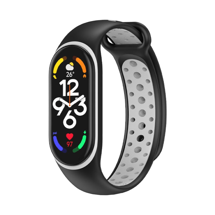 Two-color Silicone Watch Band, For Xiaomi Mi Band 7