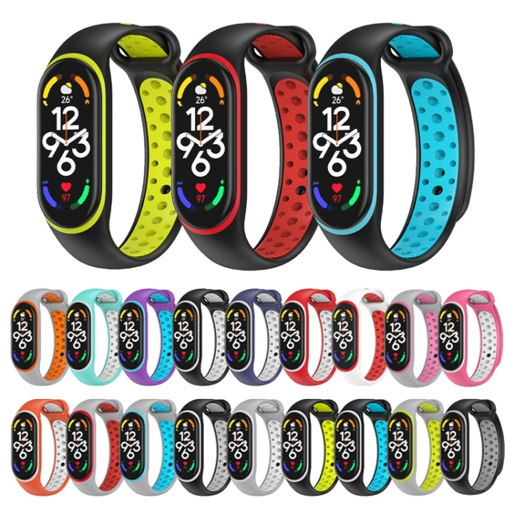 Two-color Silicone Watch Band, For Xiaomi Mi Band 7