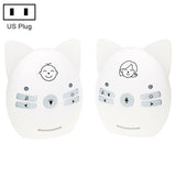 Wireless Audio Baby Monitor Support Voice Monitoring + Intercom + Night Light without Battery, US Plug, UK Plug, EU Plug, AU Plug US Plug White