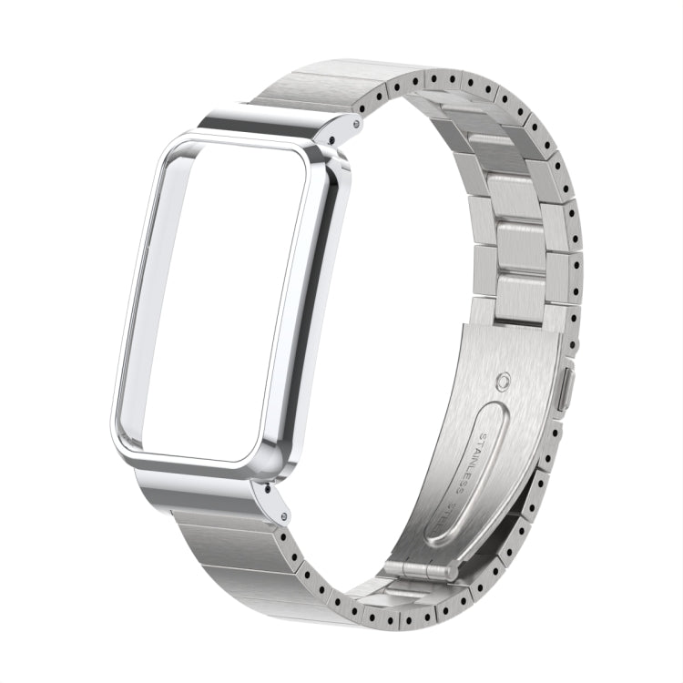 Bamboo Joint Metal Case Watch Band, For Xiaomi Mi Band 7 Pro