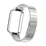 Bamboo Joint Metal Case Watch Band, For Xiaomi Mi Band 7 Pro