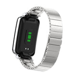 Bamboo Joint Metal Case Watch Band, For Xiaomi Mi Band 7 Pro