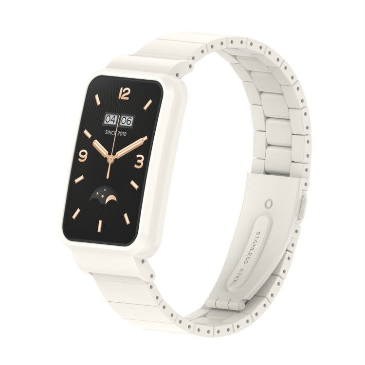 Bamboo Joint Metal Case Watch Band, For Xiaomi Mi Band 7 Pro