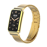 Bamboo Joint Metal Case Watch Band, For Xiaomi Mi Band 7 Pro