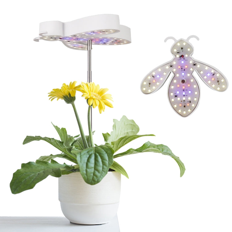 10W 48 LEDs Succulent Plant Grow Fill Light, Angel Ring, Bee, Round Tube Bee