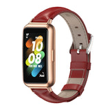 MIJOBS Cowhide Leather Watch Band, For Huawei Band 7 / 7 NFC