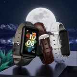 MIJOBS Cowhide Leather Watch Band, For Huawei Band 7 / 7 NFC
