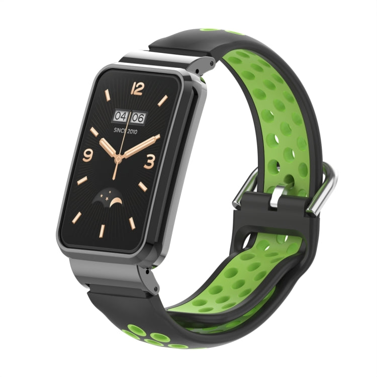 Silicone Metal Frame Watch Band, For Xiaomi Mi Band 7 Pro