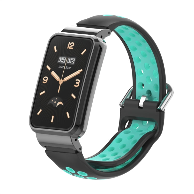 Silicone Metal Frame Watch Band, For Xiaomi Mi Band 7 Pro