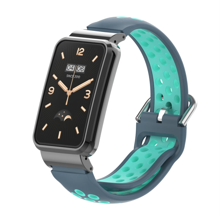 Silicone Metal Frame Watch Band, For Xiaomi Mi Band 7 Pro