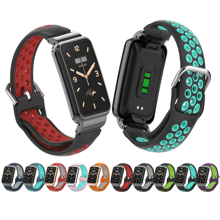 Silicone Metal Frame Watch Band, For Xiaomi Mi Band 7 Pro