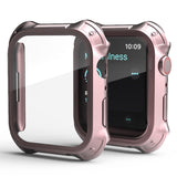 2 in 1 PC Frame + Screen Tempered Glass Film Protective Case, For Apple Watch Series 9 / 8 / 7 41mm, For Apple Watch Series 9 / 8 / 7 45mm