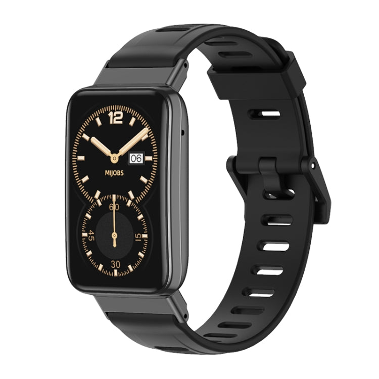 Mijobs Flat Hole TPU Watch Band, For Xiaomi Mi Band 7 Pro
