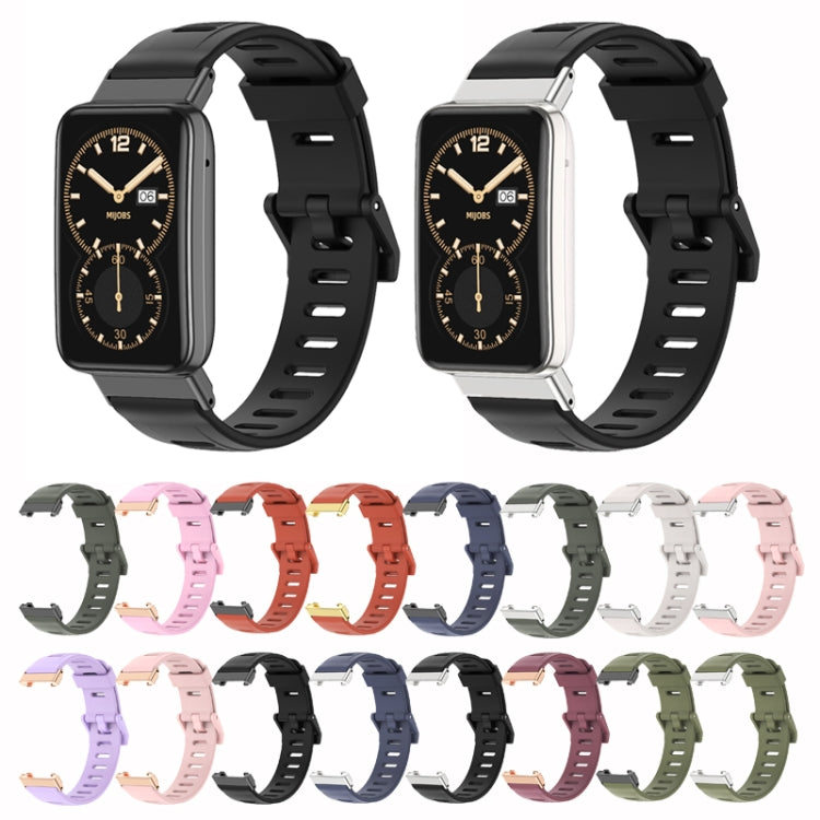 Mijobs Flat Hole TPU Watch Band, For Xiaomi Mi Band 7 Pro