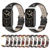Mijobs Genuine Leather Top Layer Cowhide Watch Band, For Xiaomi Mi Band 7 Pro