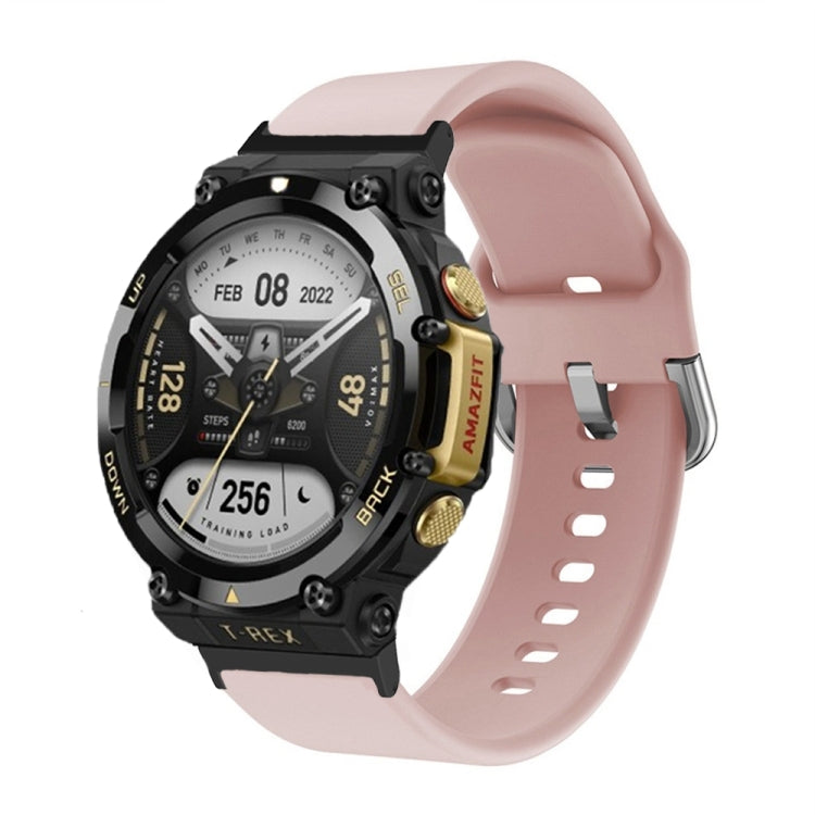 Silicone Reverse Buckle Watch Band, For Amazfit T-Rex 2