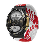 Adjustable Buckle Braided Nylon Watch Band, For Amazfit T-Rex 2