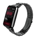 Three-bead Flat Buckle Stainless Steel Watch Band, For Xiaomi Mi Band 7 Pro
