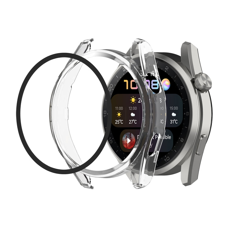 PC + Tempered Glass Integrated Protective Watch Case, For Huawei Watch3 Pro New
