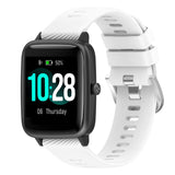 19mm Cross Textured Silicone Watch Band, For Xiaomi Haylou Solar LS01