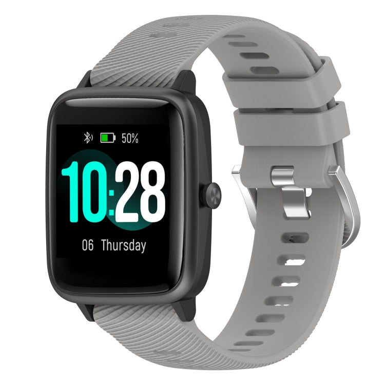 19mm Cross Textured Silicone Watch Band, For Xiaomi Haylou Solar LS01