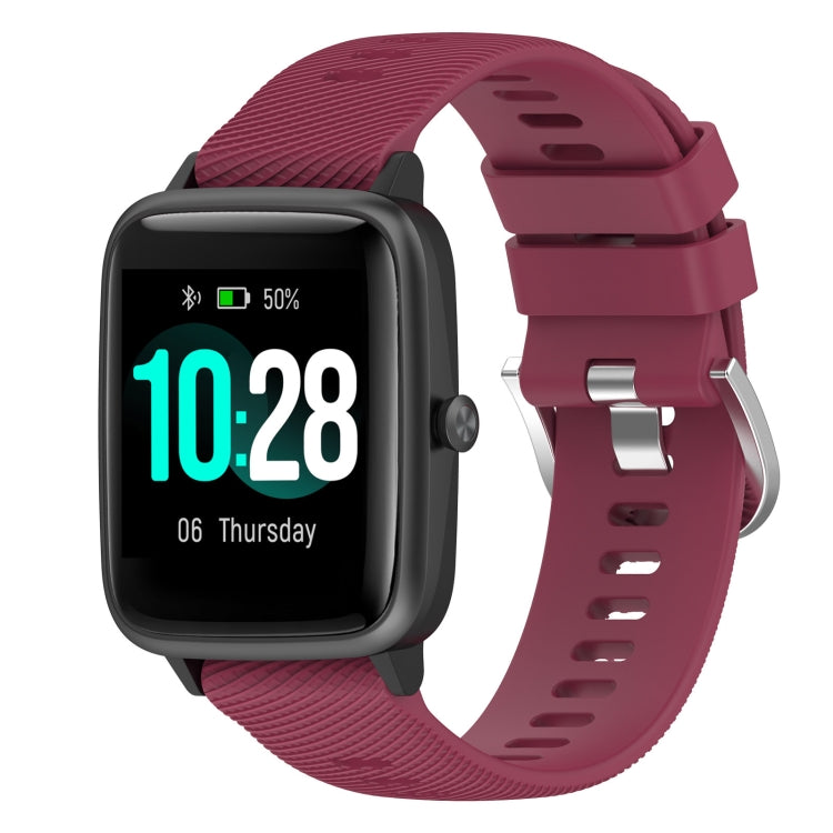 19mm Cross Textured Silicone Watch Band, For Xiaomi Haylou Solar LS01