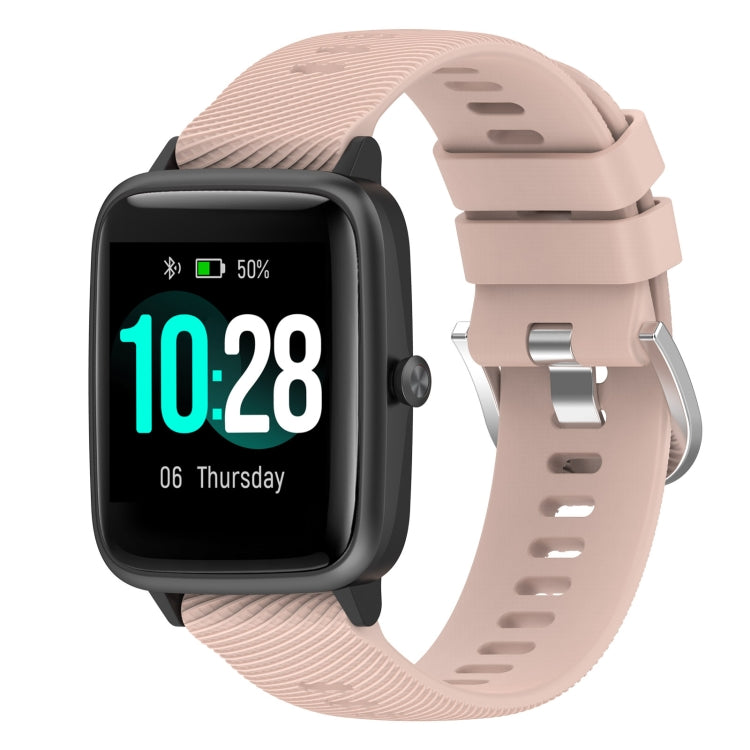 19mm Cross Textured Silicone Watch Band, For Xiaomi Haylou Solar LS01