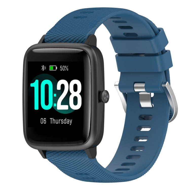 19mm Cross Textured Silicone Watch Band, For Xiaomi Haylou Solar LS01