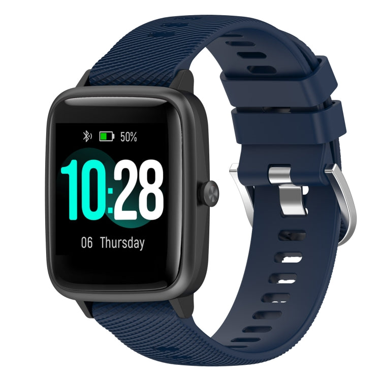 19mm Cross Textured Silicone Watch Band, For Xiaomi Haylou Solar LS01