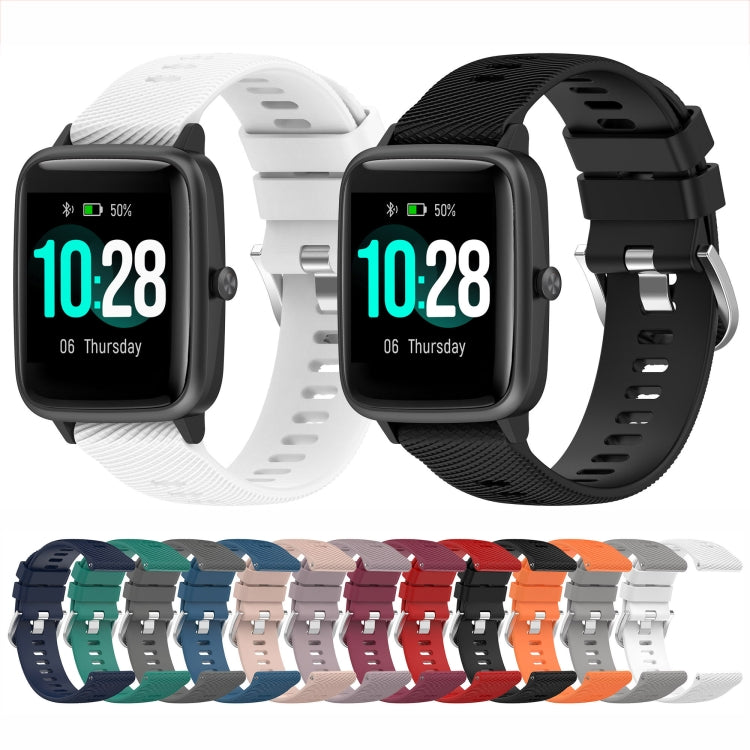 19mm Cross Textured Silicone Watch Band, For Xiaomi Haylou Solar LS01