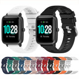 19mm Cross Textured Silicone Watch Band, For Xiaomi Haylou Solar LS01