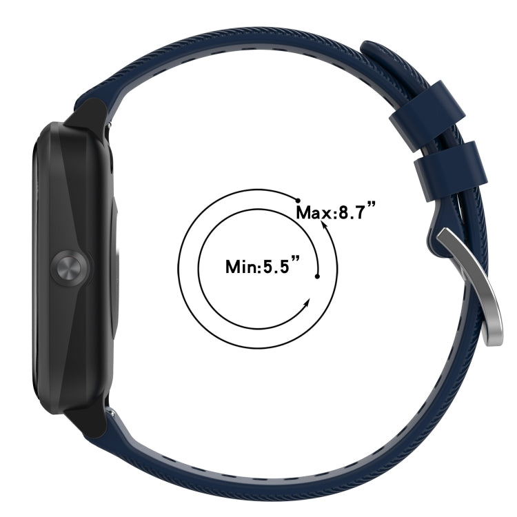 19mm Cross Textured Silicone Watch Band, For Xiaomi Haylou Solar LS01