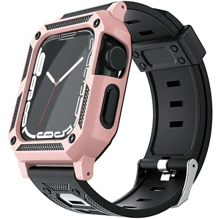 Military Silicone Watch Band + Watch Case Set, For Apple Watch Series 9/8/7 45mm, For Apple Watch Series 9/8/7 41mm