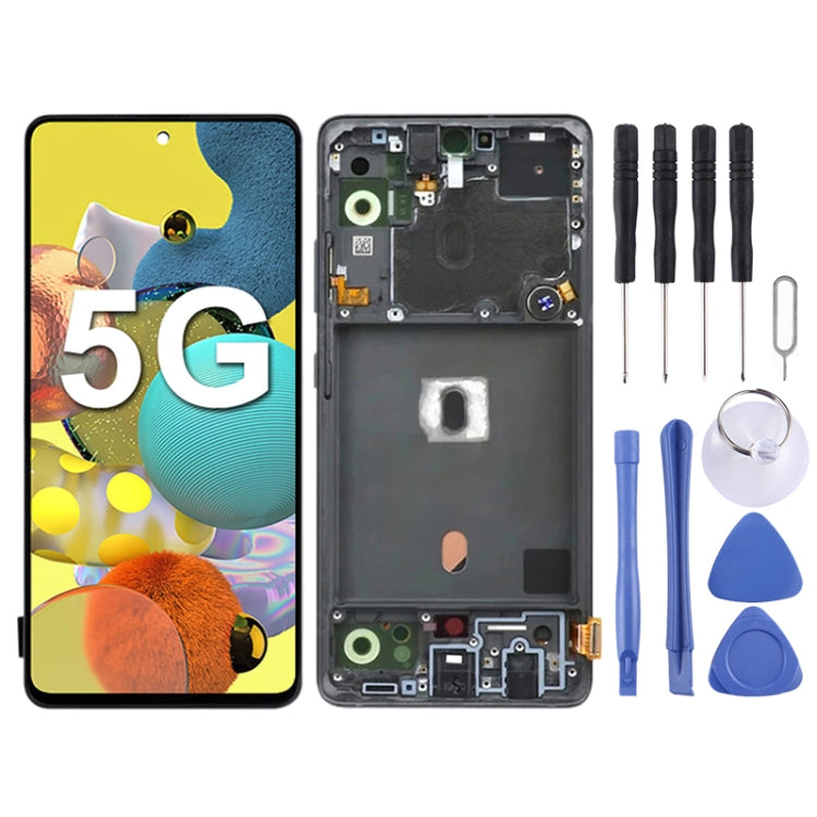 Original LCD Screen and Digitizer Full Assembly with Frame, For Samsung Galaxy A51 5G, For Samsung Galaxy Galaxy F22 For Samsung Galaxy A51 5G