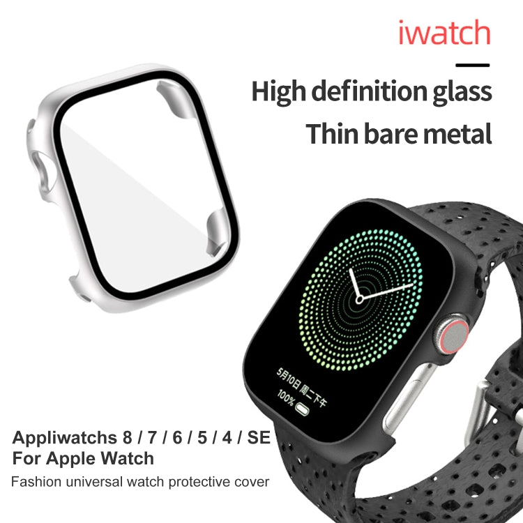 Tempered Glass Film PC Watch Case, For Apple Watch Series SE 3&SE 2&6&SE&5&4 44mm, For Apple Watch Series SE 3&SE 2&6&SE&5&4 40mm
